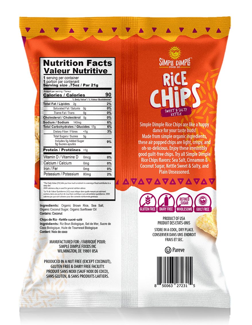 Sweet & Salty Kettle .75oz bag – back